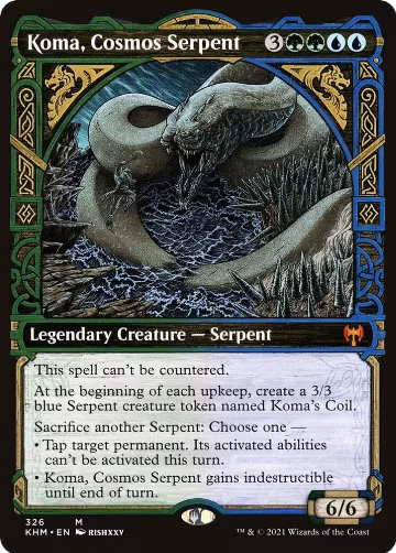 Koma, Cosmos Serpent (Showcase) (326), Kaldheim — Magic card price