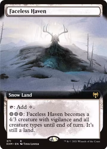 Faceless Haven (Extended Art) (371), Kaldheim — Magic card price