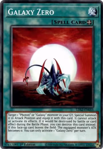 Galaxy Zero (LDS2-EN055), Legendary Duelists: Season 2 — Yu-Gi-Oh! card price