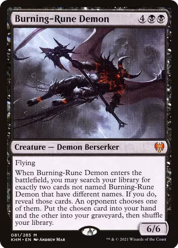 Burning-Rune Demon (81), Kaldheim — Magic card price