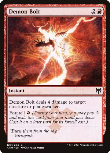 Demon Bolt (129), Kaldheim — Magic card price