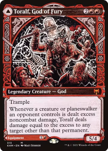 Toralf, God of Fury (Showcase) (313), Kaldheim — Magic card price