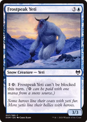 Frostpeak Yeti (57), Kaldheim — Magic card price