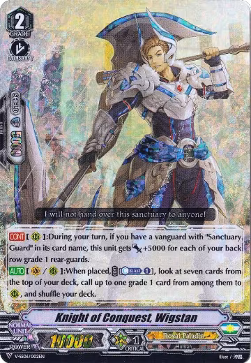 Knight of Conquest, Wigstan (RRR Foil) (V-SS06/002EN), V-SS06: Valiant Sanctuary — Vanguard card price