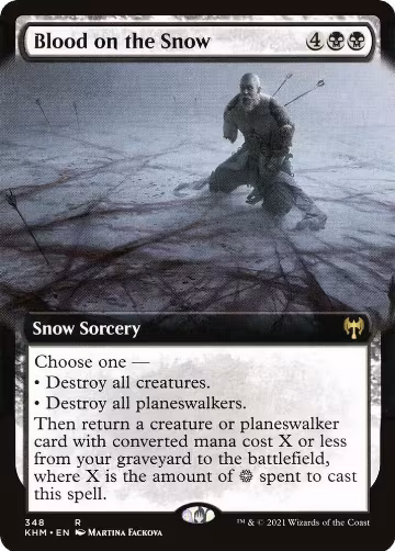 Blood on the Snow (Extended Art) (348), Kaldheim — Magic card price