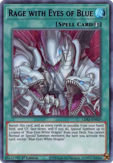 Rage with Eyes of Blue (Blue) (LDS2-EN029), Legendary Duelists: Season 2 — Yu-Gi-Oh! card price