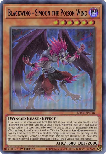Blackwing - Simoon the Poison Wind (Blue) (LDS2-EN040), Legendary Duelists: Season 2 — Yu-Gi-Oh! card price
