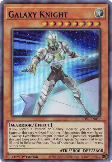 Galaxy Knight (Purple) (LDS2-EN049), Legendary Duelists: Season 2 — Yu-Gi-Oh! card price