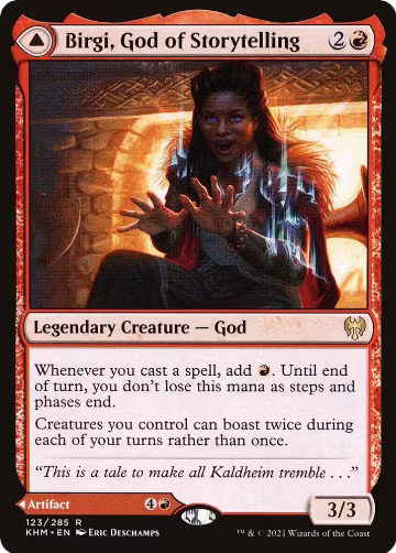 Birgi, God of Storytelling (123), Kaldheim — Magic card price