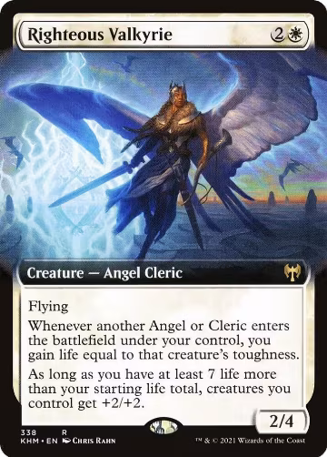 Righteous Valkyrie (Extended Art) (338), Kaldheim — Magic card price