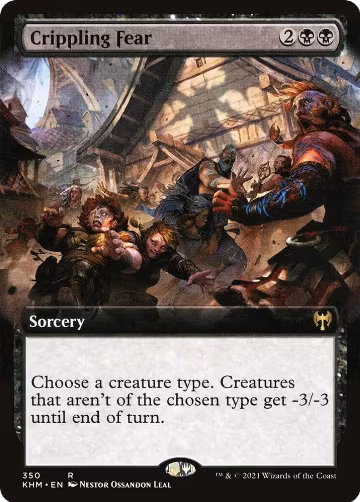 Crippling Fear (Extended Art) (350), Kaldheim — Magic card price