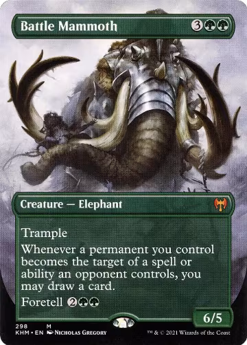 Battle Mammoth (Borderless) (298), Kaldheim — Magic card price
