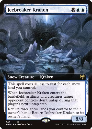 Icebreaker Kraken (Extended Art) (345), Kaldheim — Magic card price