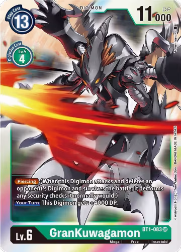 GranKuwagamon (BT1-083 SR), Release Special Booster 1.5 — Digimon card price