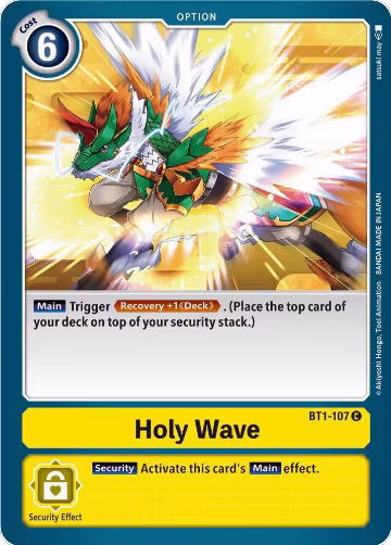 Holy Wave (BT1-107 C), Release Special Booster 1.5 — Digimon card price