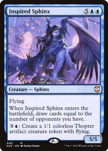 Inspired Sphinx (40), Commander: Kaldheim — Magic card price