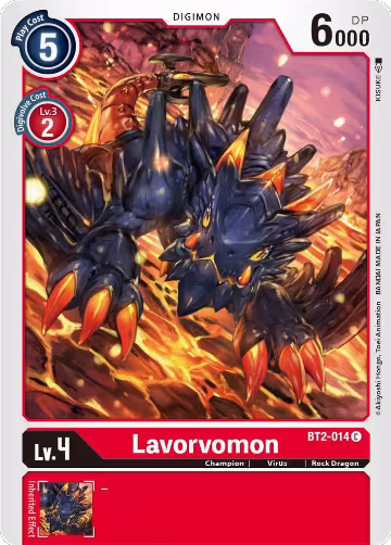 Lavorvomon (BT2-014 C), Release Special Booster 1.5 — Digimon card price