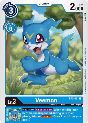 Veemon - BT2-021 (BT2-021 C), Release Special Booster 1.5 — Digimon card price