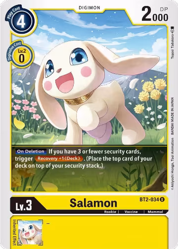 Salamon - BT2-034 (BT2-034 U), Release Special Booster 1.5 — Digimon card price