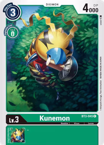 Kunemon (BT3-045 C), Release Special Booster 1.5 — Digimon card price
