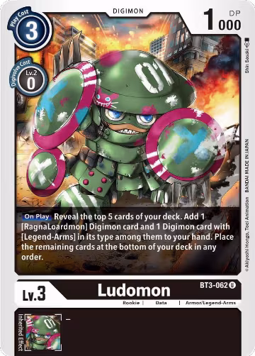 Ludomon (BT3-062 U), Release Special Booster 1.5 — Digimon card price