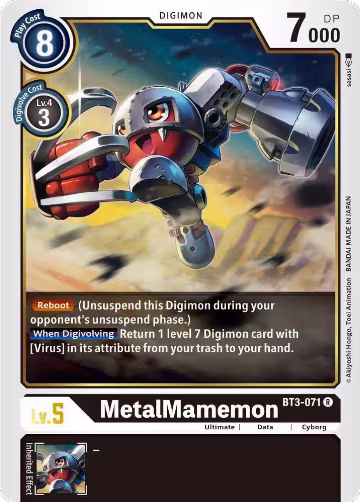 MetalMamemon (BT3-071 R), Release Special Booster 1.5 — Digimon card price