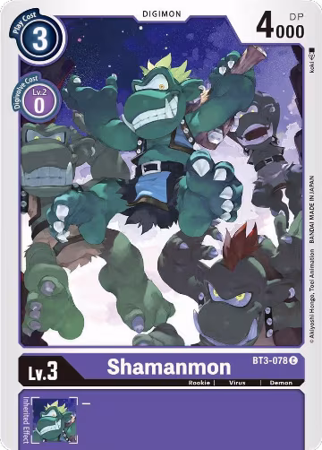 Shamanmon (BT3-078 C), Release Special Booster 1.5 — Digimon card price