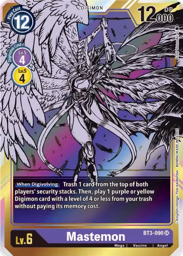 Mastemon (Alternate Art) (BT3-090 SR) — card price