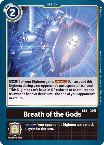 Breath of the Gods (BT3-105 R), Release Special Booster 1.5 — Digimon card price