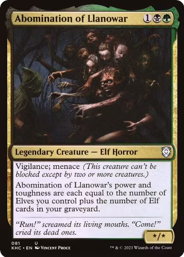 Abomination of Llanowar (81), Commander: Kaldheim — Magic card price