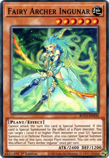 Fairy Archer Ingunar (BLVO-EN030), Blazing Vortex — Yu-Gi-Oh! card price