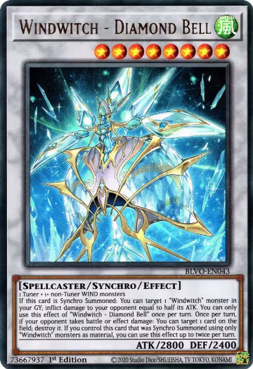 Windwitch - Diamond Bell (BLVO-EN043), Blazing Vortex — Yu-Gi-Oh! card price