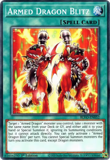 Armed Dragon Blitz (BLVO-EN052), Blazing Vortex — Yu-Gi-Oh! card price