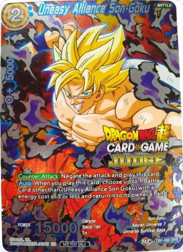 Uneasy Alliance Son Goku (DB1-096), Judge Promotion Cards — DB Super card price