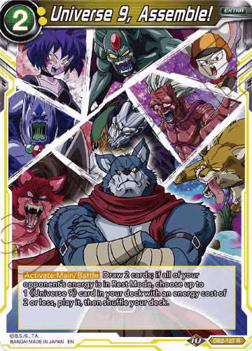 Universe 9, Assemble! (Reprint) (DB2-127), Battle Evolution Booster — DB Super card price