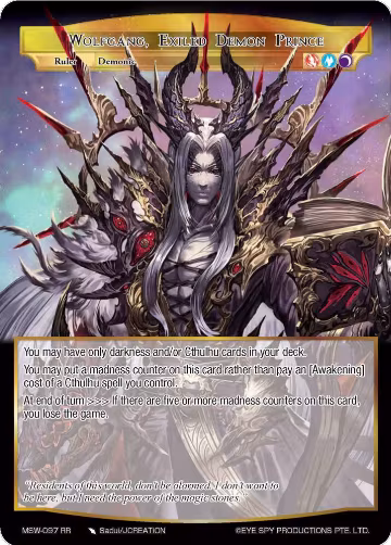 Wolfgang, Exiled Demon Prince (MSW-097 RR), The Magic Stone War - Zero — Force of Will card price