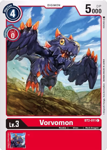 Vorvomon (BT2-011 C), Release Special Booster 1.5 — Digimon card price