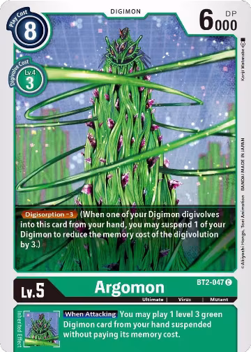 Argomon - BT2-047 (BT2-047 C), Release Special Booster 1.5 — Digimon card price