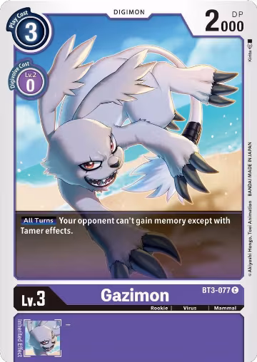 Gazimon (BT3-077 C), Release Special Booster 1.5 — Digimon card price