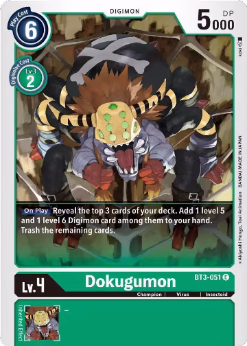 Dokugumon (BT3-051 C), Release Special Booster 1.5 — Digimon card price
