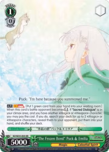 "The Frozen Bond" Puck & Emilia (RZ/SE35-E03 RR), ZERO: The Frozen Bond — Weiß Schwarz card price