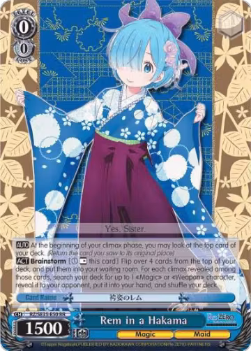 Rem in a Hakama (RZ/SE35-E50 RR), ZERO: The Frozen Bond — Weiß Schwarz card price