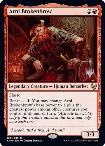 Arni Brokenbrow (120), Promo Pack: Kaldheim — Magic card price