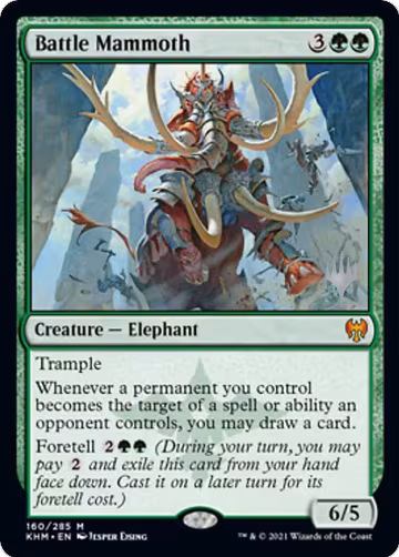 Battle Mammoth (160), Promo Pack: Kaldheim — Magic card price