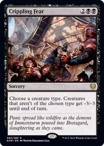 Crippling Fear (82), Promo Pack: Kaldheim — Magic card price