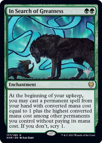 In Search of Greatness (177), Promo Pack: Kaldheim — Magic card price