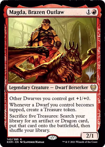 Magda, Brazen Outlaw (142), Promo Pack: Kaldheim — Magic card price