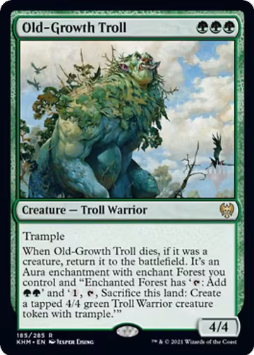 Old-Growth Troll (185), Promo Pack: Kaldheim — Magic card price