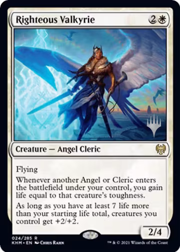 Righteous Valkyrie (24), Promo Pack: Kaldheim — Magic card price