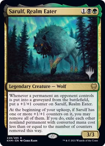 Sarulf, Realm Eater (228), Promo Pack: Kaldheim — Magic card price